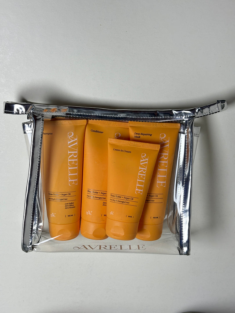 Travel Size Shea Butter + Argan Oil Set Pouch