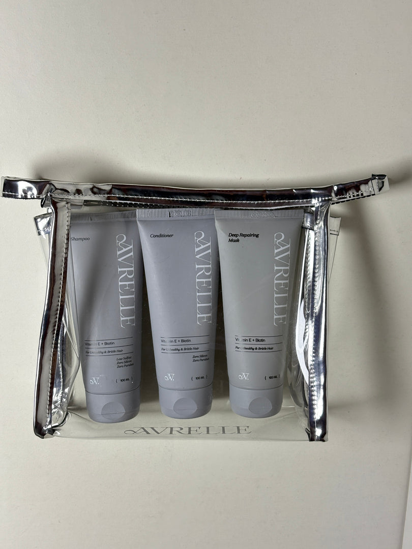 Travel Size Vitamin E + Biotin Set Pouch