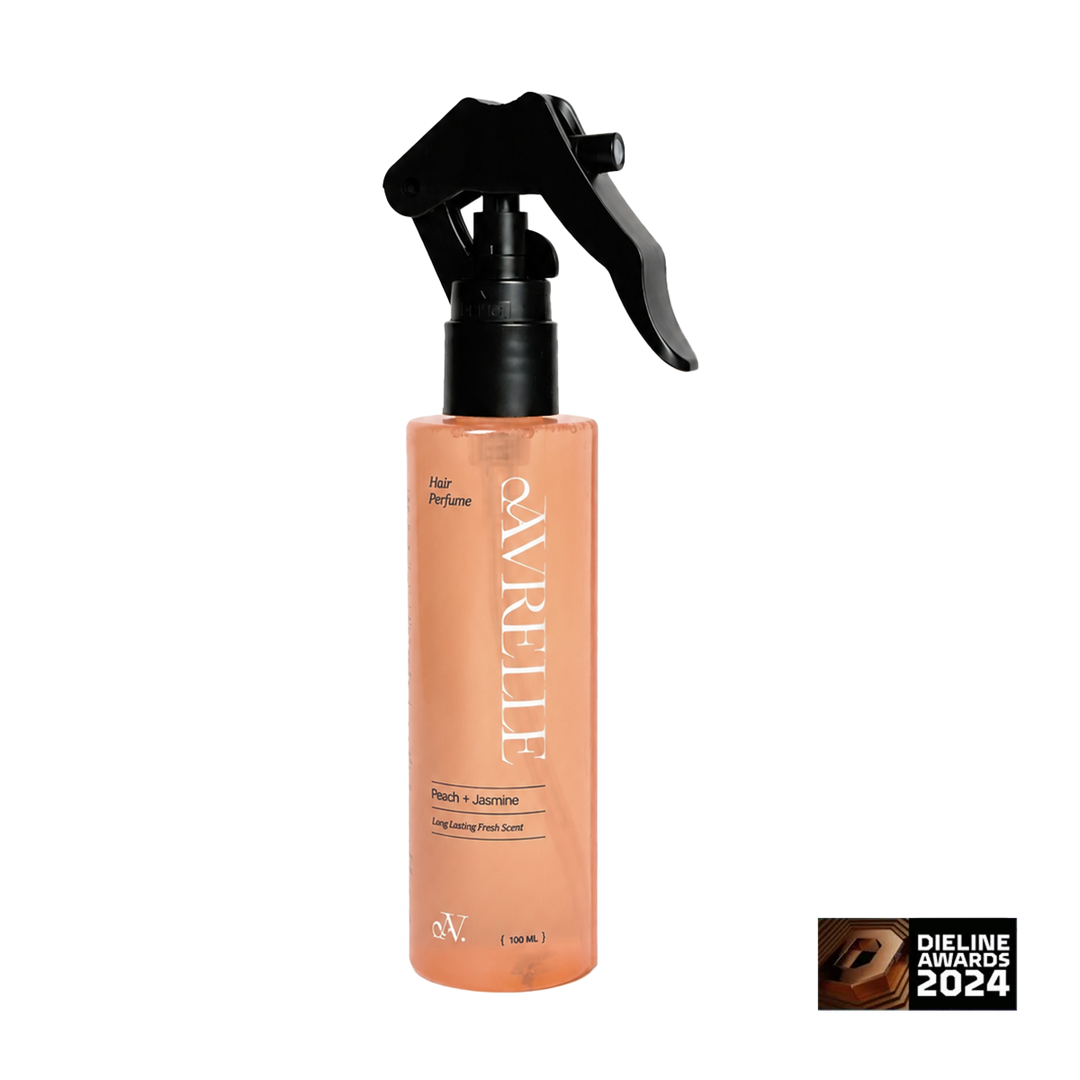 عطر الشعر بالخوخ والياسمين