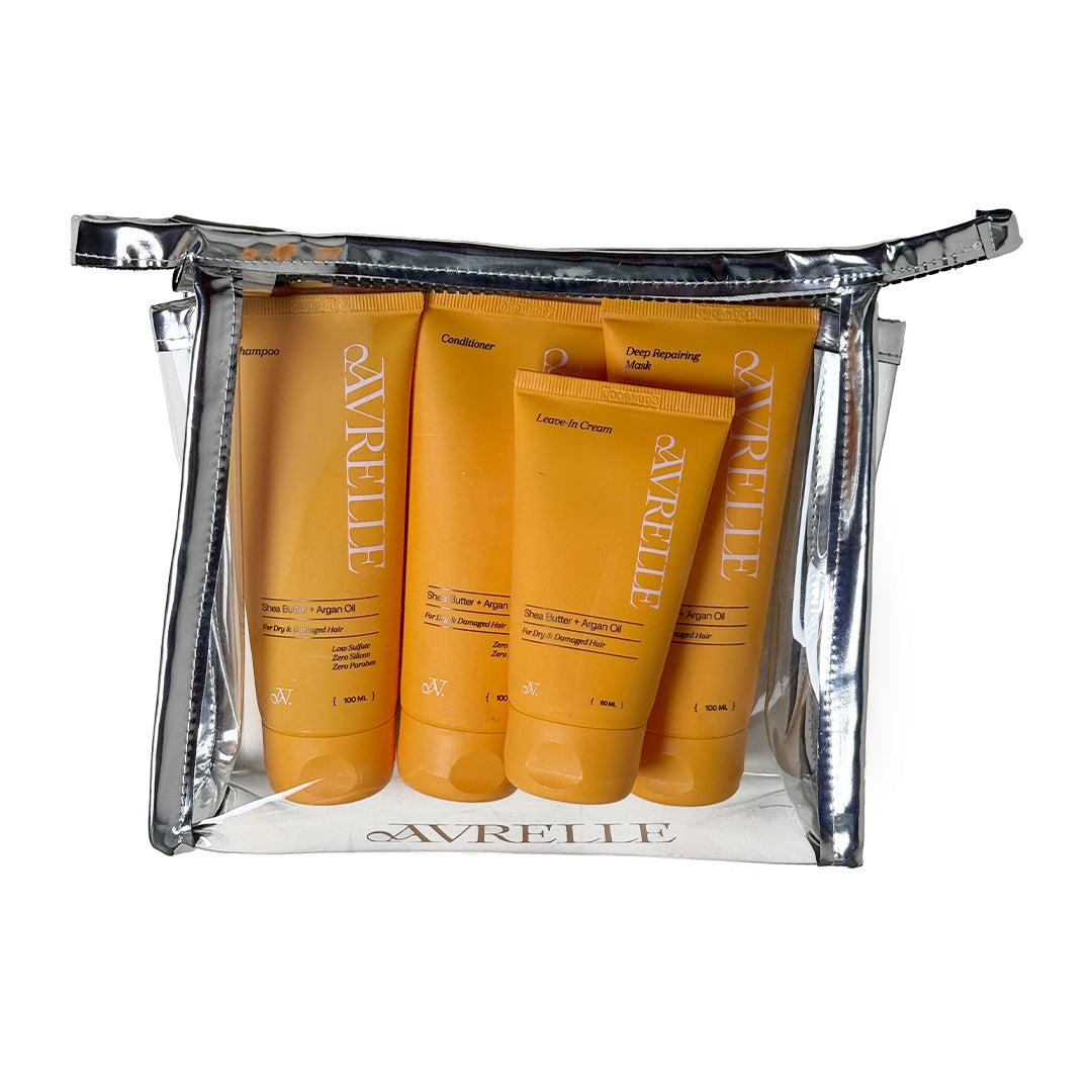 Travel Size Shea Butter + Argan Oil Set Pouch