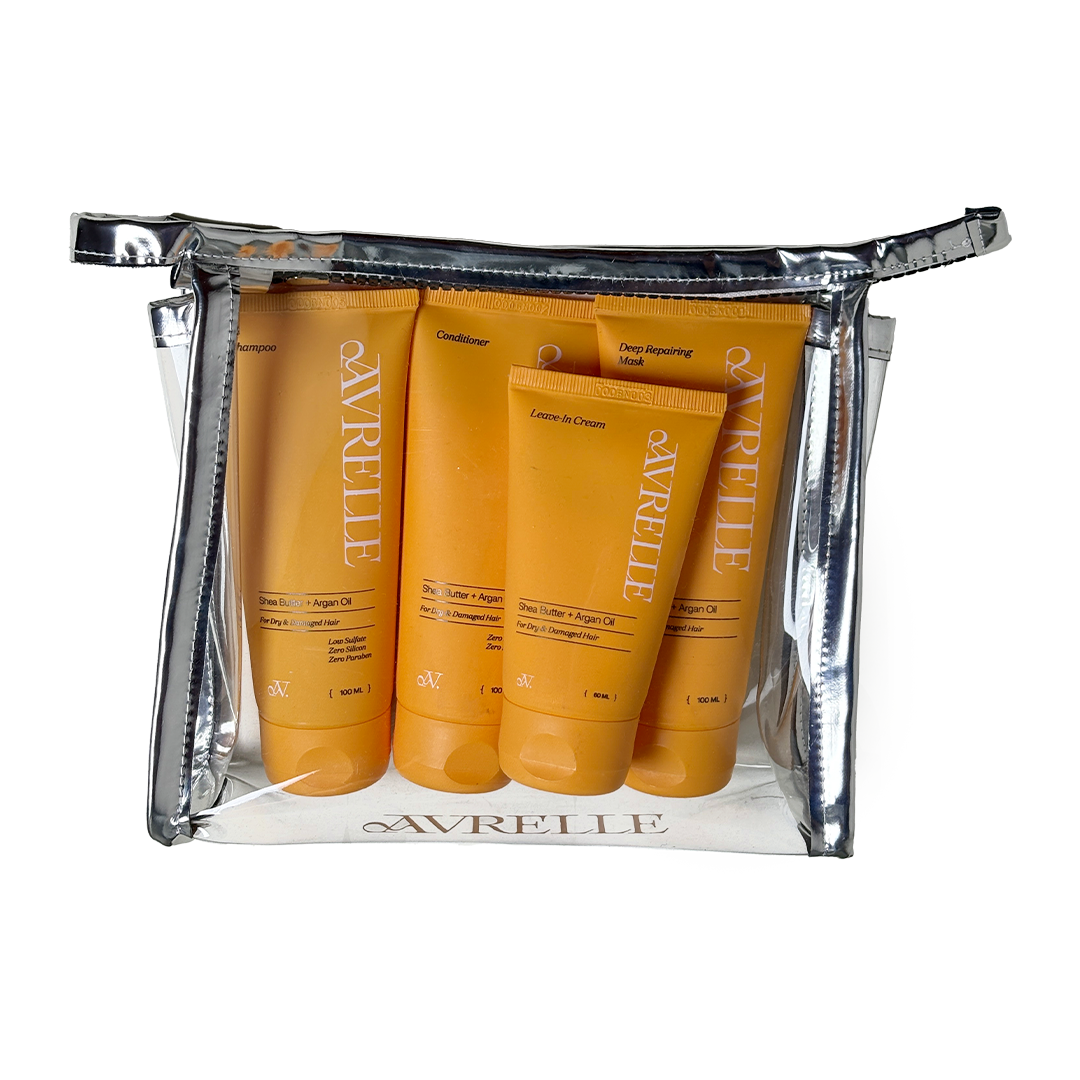 Travel Size Shea Butter + Argan Oil Set Pouch