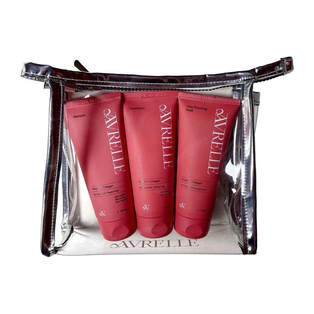 Travel Size Keratin + Collagen Set Pouch