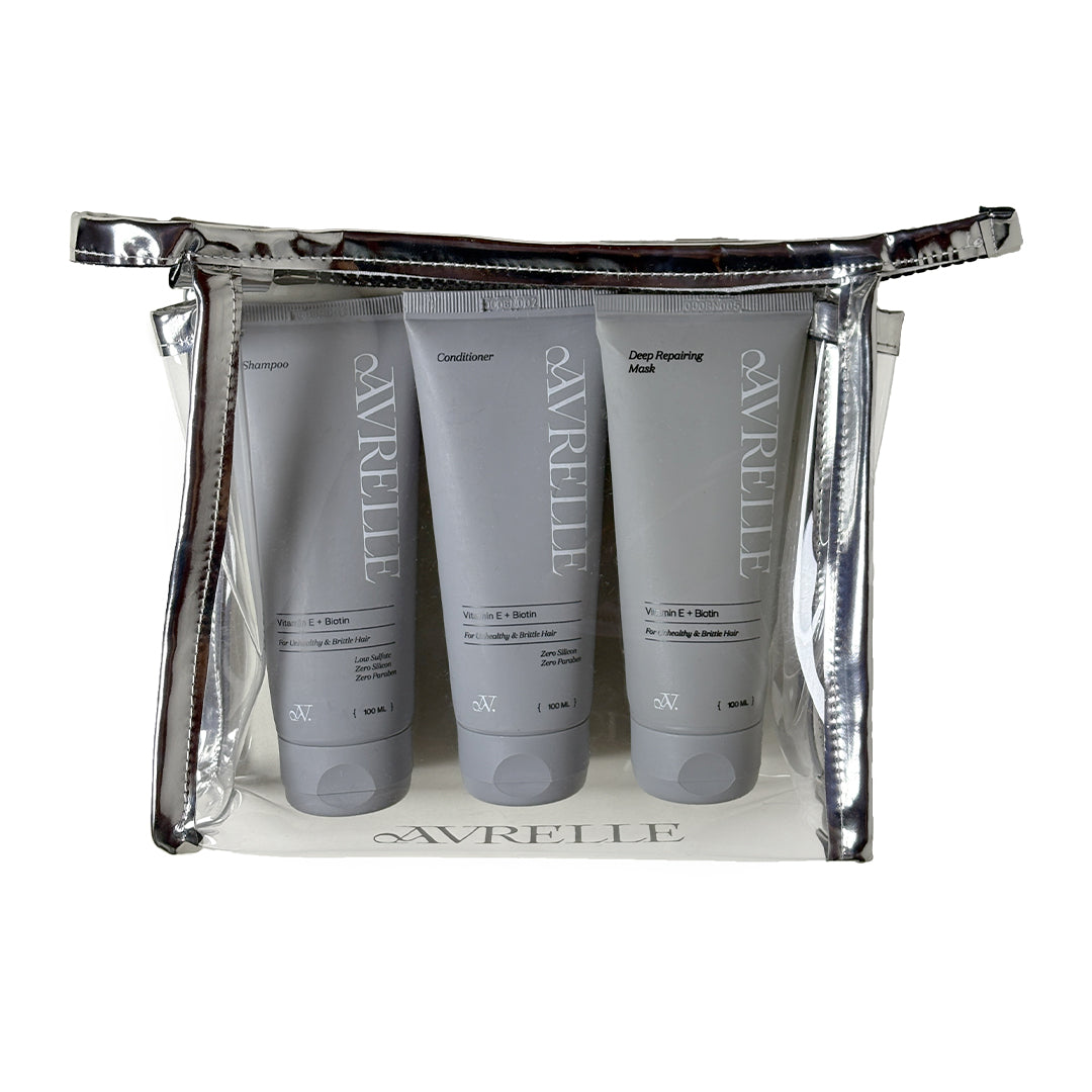 Travel Size Vitamin E + Biotin Set Pouch