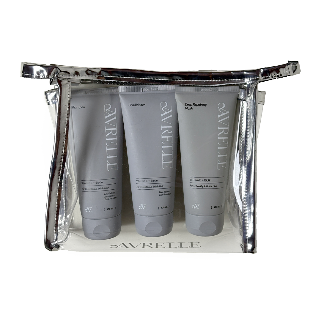 Travel Size Vitamin E + Biotin Set Pouch